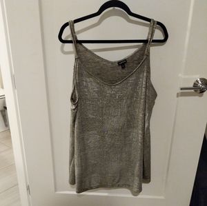 Torrid metallic flowy tank top